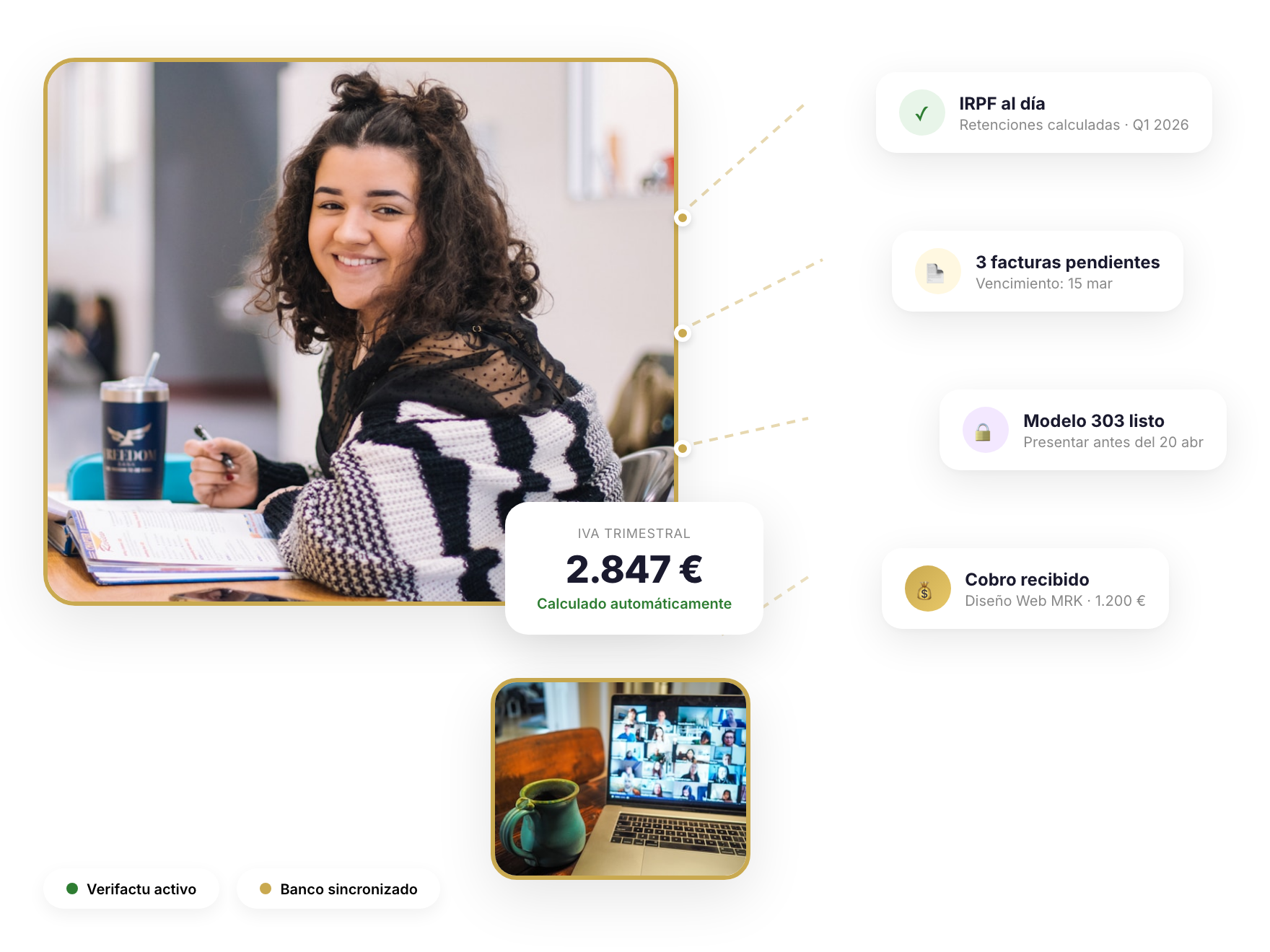 Autónomos usando Cruasan para gestionar su negocio